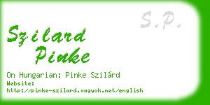 szilard pinke business card