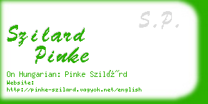 szilard pinke business card